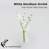 Round Table Dining - White Oncidium Orchid by LilyOfTheValley - Click to view and download separately!