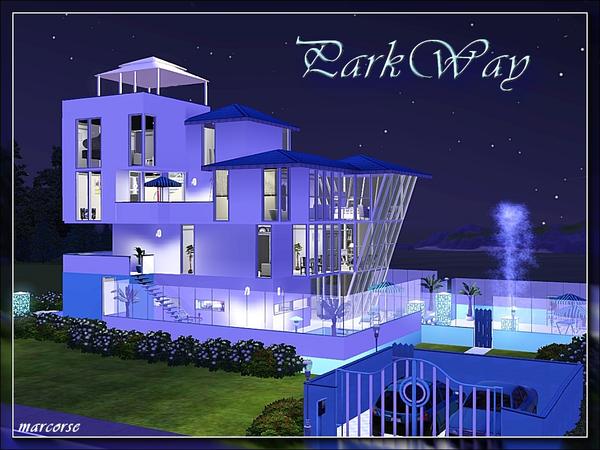 Sims 3 — ParkWay by marcorse — Overlooking the ocean, ParkWay is a luxury residence with features to spare. Two double