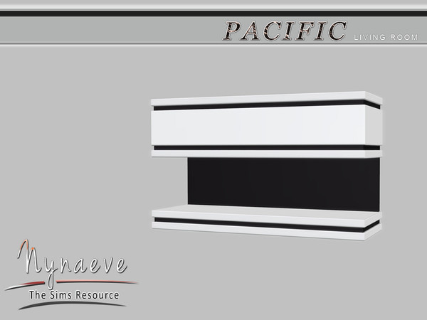 Sims 4 — Pacific Heights Shelf by NynaeveDesign — Pacific Heights Living Room - Shelf Located in: Surfaces - Displays