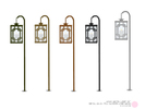 Metal Asian Tall Garden Lamp Mesh - Click to view and download separately!
