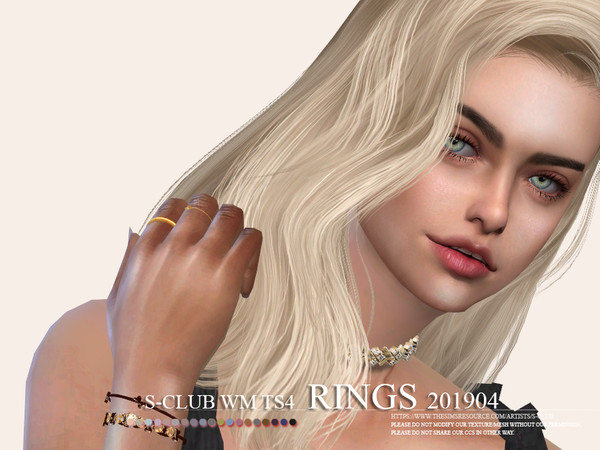 Sims 4 — S-Club ts4 WM RINGS 201904 by S-Club — Rings 5 swatches, hope you like, thank you.