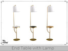 Refined Living End Table with Lamp - Click to view and download separately!
