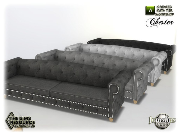 Sims 4 — Chester living room sofa by jomsims — Chester living room sofa