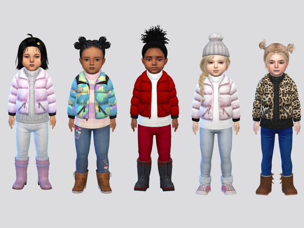 Sims 4 — Puffer Winter Jacket Toddler by McLayneSims — TSR EXCLUSIVE Standalone item 8 Swatches MESH by Me NO RECOLORING
