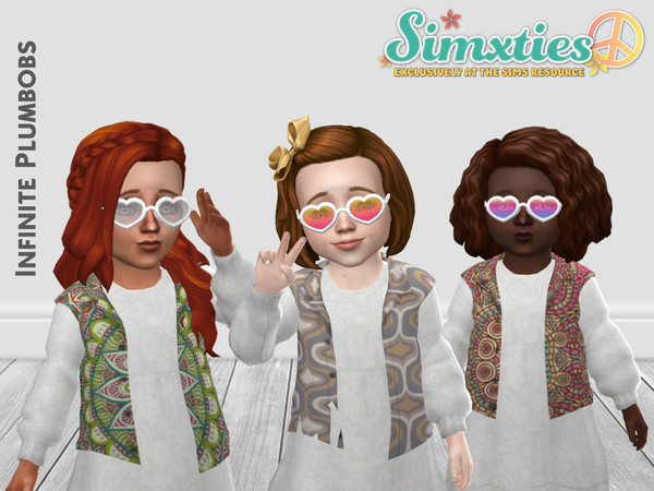 Sims 4 — Simxties Toddler Heart Glasses by InfinitePlumbobs — Heart Sunglasses for Toddlers - 6 Swatches - Suitable for
