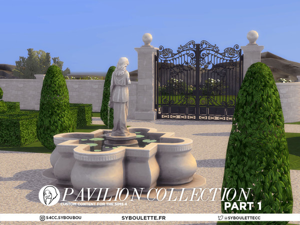 Sims 4 — Patreon release - Pavilion set part 1 by Syboubou — Introducing the Pavilion Set designed to craft a majestic