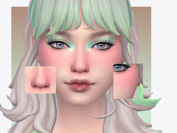 Sims 4 — Matcha Latte Blush by Sagittariah — base game compatible, 5 swatches, properly tagged, enabled for all occults,
