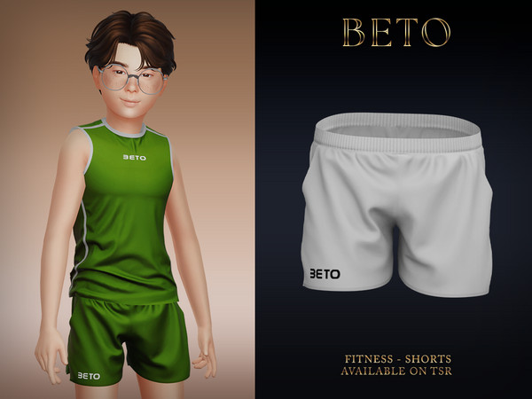 Sims 4 — Fitness (Shorts - Child Version) by Beto_ae0 — Sports shorts for children, Enjoy it - 06 colors