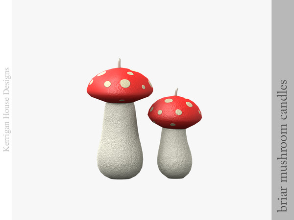 Sims 4 — Briar Mushroom Candles by kerriganhouse — Cute and cozy stationery decor.