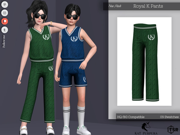Sims 4 — Royal K Pants- Child by KaTPurpura — long wool pants for boys and girls