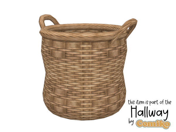 Sims 4 — Comiko Hallway Empty Basket by Comiko — Hi! Hallway Set is base game compatible and consists of 7 items Happy