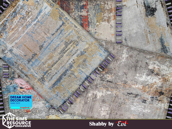 Sims 4 — Shabby rugs by evi — Shabby rugs for almost every room and outdoors.