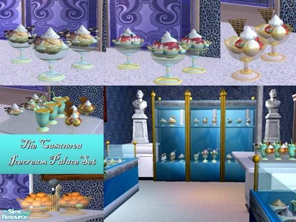Sims 2 — The Casanova Icecream Palace Set II by parkinsoplayer — This OFB set includes everything you need to run an